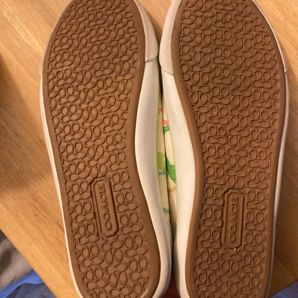 COACH Barrett sneakers size 6.0 multicolor on white signature C’s - Picture 9 of 13